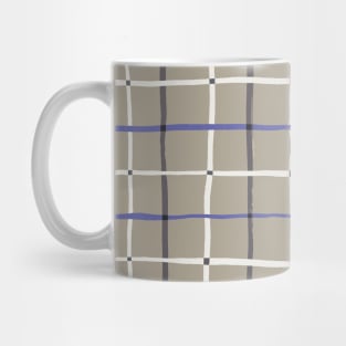 Very peri and brown tattersall plaid Mug